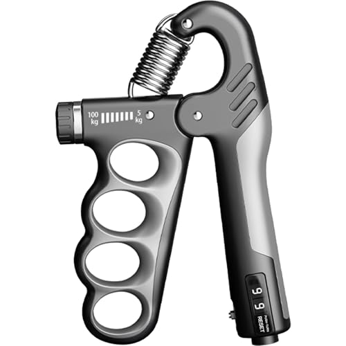 Adjustable Grip Strength Trainer - 11-220 lbs - Gray