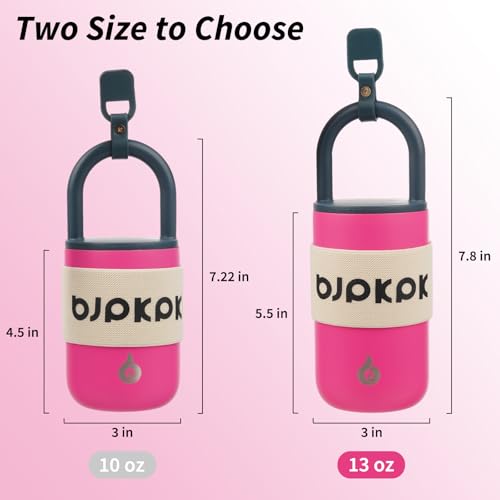 13oz Insulated Tumbler with Handle & Lid - Pink
