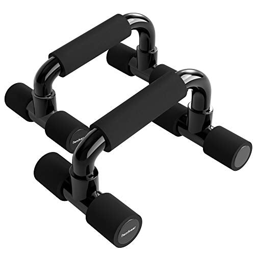 Push Up Bars with Foam Grip - Black Pushup Handles for Home Gym