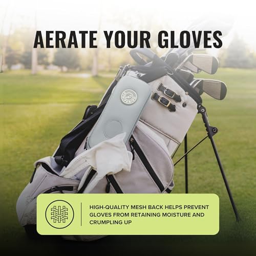 Stripebird Performance Golf Gloves Case - Cool Gray Storage & Organizer