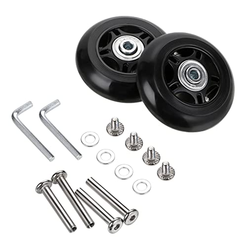 70mm x 24mm Luggage Wheel Replacement Kit - Set of 2