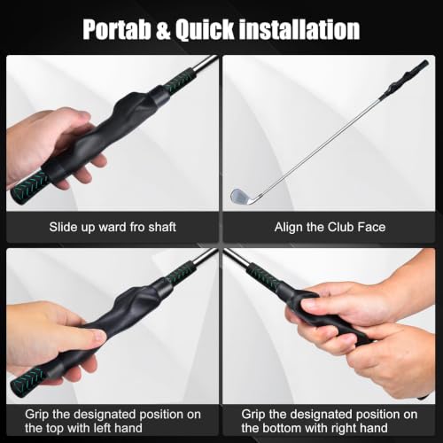 Golf Grip Trainer for Right-Handed Golfers - 1 Pack, Black