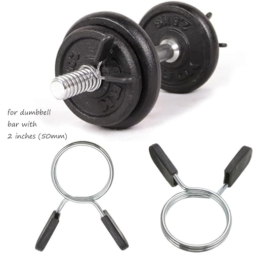 2-Inch Olympic Barbell Collars - Professional Weightlifting Spring Clamps