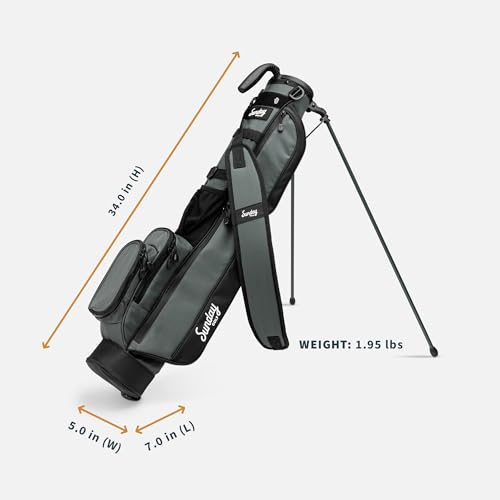 Lightweight Sunday Golf Loma Stand Bag - 31 Inches - Midnight Green