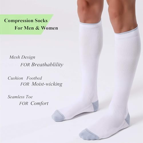 Compression Socks for Men and Women - 20-30mmHg Circulation Support (3 Pairs)