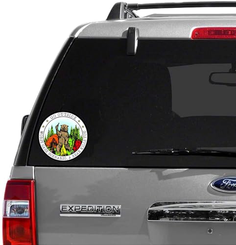 Go Outside Worst Case Scenario Bear Vinyl Sticker - 5-Inch Waterproof Decal