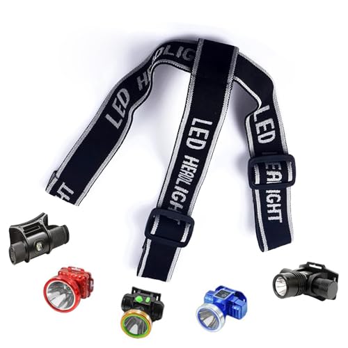 4-Pack Adjustable Headlamp Straps - Elastic Replacement Bands