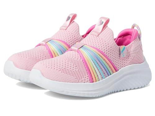 Skechers Girls' Ultra Flex 3.0 Sweet Ties Sneakers - 11.5 Little Kid Pink/Multi