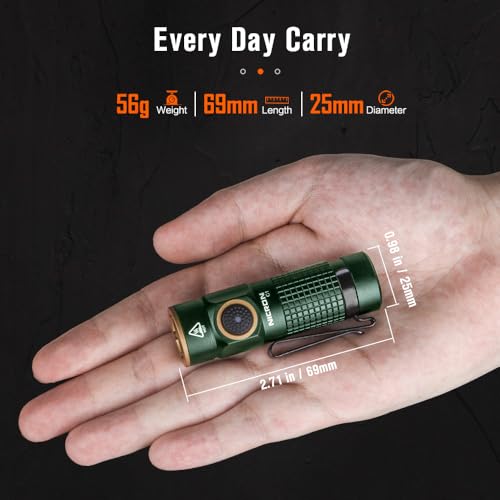 NICRON C1 EDC Flashlight Rechargeable, 1200 High Lumens Type C Charging Pocket Light with Tail Magnet - Small and Powerful Flashlight Dual-Way Clip Portable IPX8 Waterproof for Camping and Daily Use