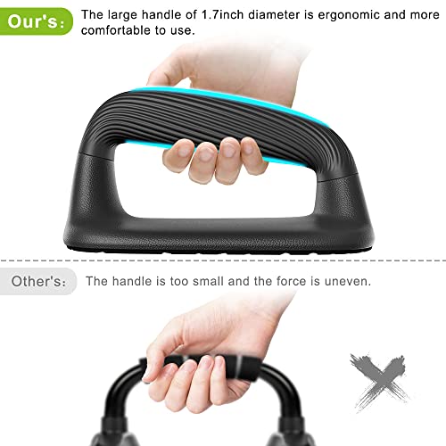 Push Up Bars - Anti-Slip Soft Plastic Handles for Strength Training - Black