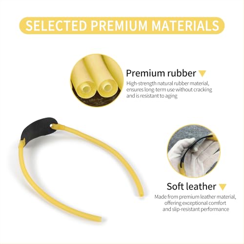 Heavy Duty Slingshot Replacement Bands - Natural Latex Elastic - 2 Pcs