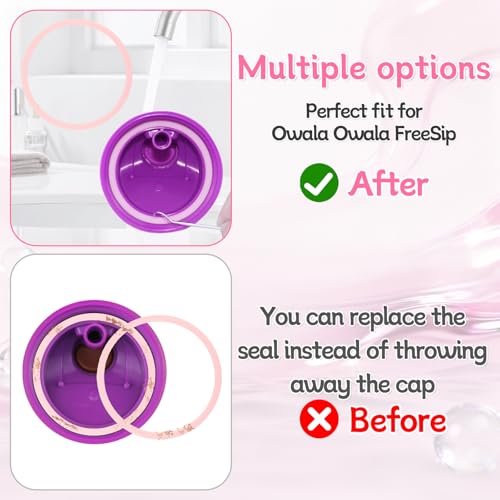 4-Pack Pink O Ring Gaskets for Owala FreeSip Water Bottles