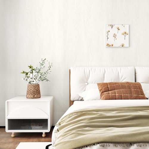 WESTICK White Wood Contact Paper for Countertops Waterproof White Wood Wallpaper Countertop Peel and Stick Vinyl Self Adhesive Removable Wooden Grain Wallpapers for Tables Desk Cabinets 15.8"x80"