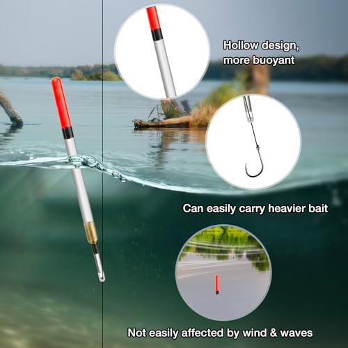 20-Piece Fishing Float Set, 5 Sizes 11-19cm High-Sensitivity Waggler Floats