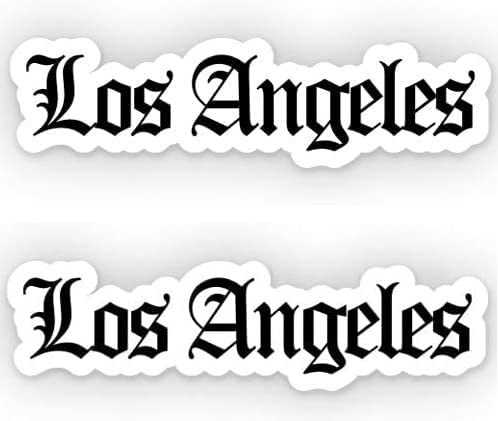 California LA Sticker Decal - 2 Pack, 6 Inches, Vinyl