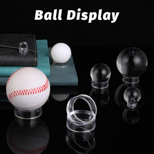 9-Pack Acrylic Ball Display Stands - Round Sphere Holders