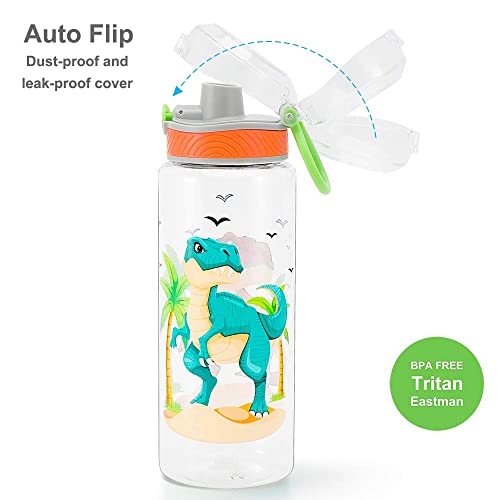 23oz Kids Water Bottle - Dinosaur Design with Chug Lid