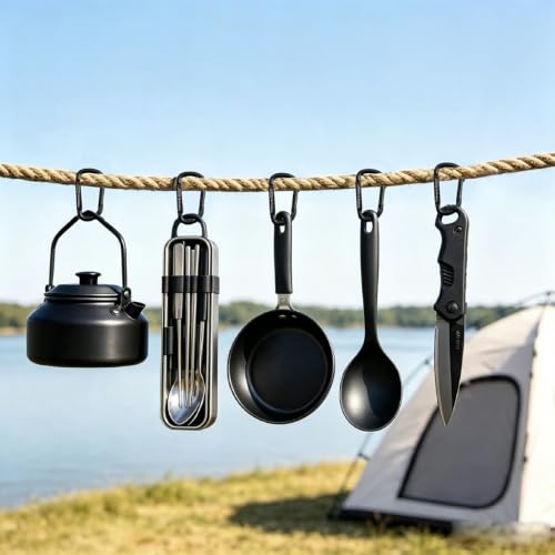 Heavy Duty Carabiner Clip - 6PCS 2.5" Keychain Hooks for Outdoor