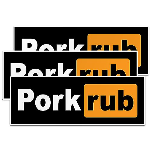 Pork Rub BBQ Sticker - Waterproof Vinyl Decal (3x3 Inches)