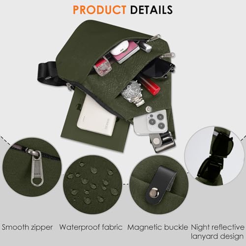 Waterproof Anti-Theft Crossbody Bag for Men Women Travel Sling Bag with Large Capacity