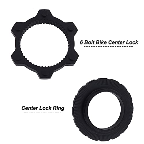 Bicycle Center Lock Adapter - Aluminum Alloy Disc Brake Hub Spacer - Black