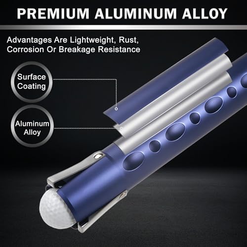 Nogcay Blue Golf Ball Picker Upper Aluminum 20-Ball Retriever Shagger