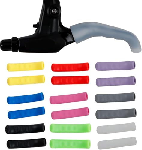 Bike Brake Lever Grip Covers - Shock Absorption Silicone - Pink