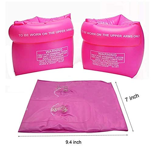 Jiareet 4-6 Pack Inflatable Water Arm Floaties for Kids & Adults - Safety Swim Bands with 3 Colors