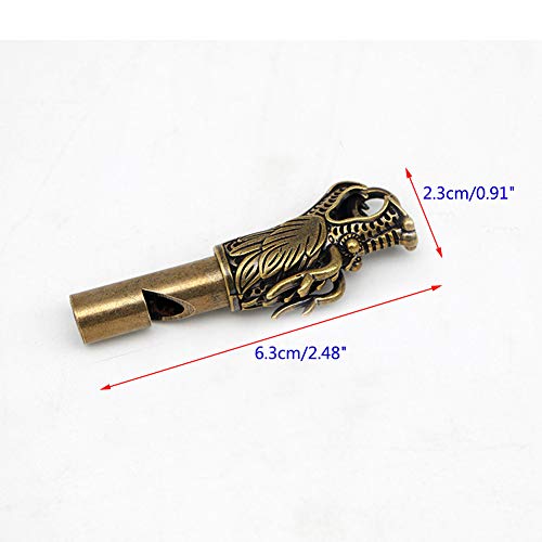 Portable Emergency Survival Whistle - Vintage Bronze Design