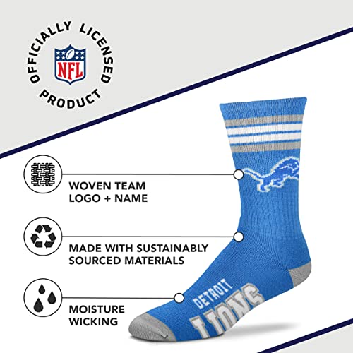 Detroit Lions Youth 4-Stripe Deuce Quarter-Length Socks