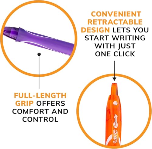 BIC Gelocity Quick Dry Gel Pens, 0.7 mm, 16-Count Bundle