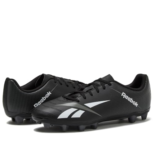 Reebok Strike MG Men's Soccer Cleats Black/Grey Size 12 - Firm Ground Turf Shoes