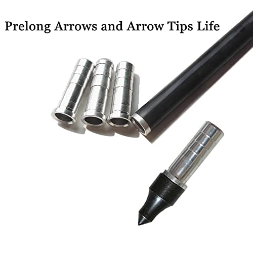 Aluminum Arrow Inserts for ID 6.0mm Carbon Arrows - 12 Pack