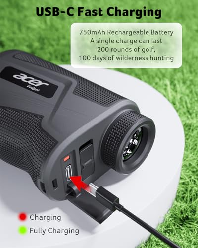 Golf Rangefinder with Slope, 800 Yards, 6X Magnification, Vibration Alert