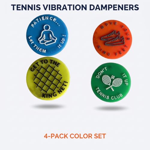 Tennis Vibration Dampeners - Set of 4 Motivational Reminders