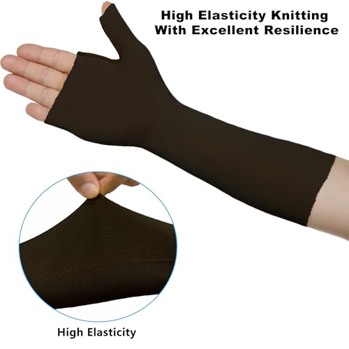 KONSEDIK Hand Socks for Splint Black Medium Pack of 6 - Breathable Arm & Wrist Sleeve