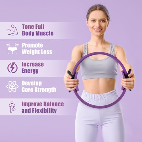14-Inch Pilates Ring for Inner Thigh Toning - Lightweight & Portable