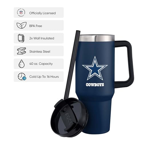 NFL Team Logo Insulated Travel Mug 40oz XL Tumbler