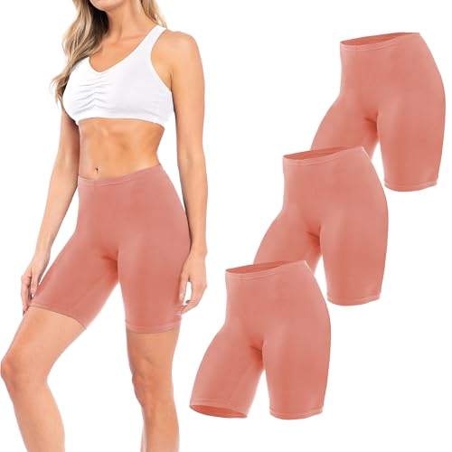 Women's Cotton Stretch Active Slip Shorts - 3 & 6 Pack