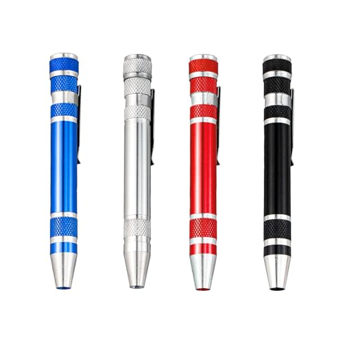 4 PCS 8-in-1 Multitool Pen Screwdriver Set - Magnetic Mini Tool