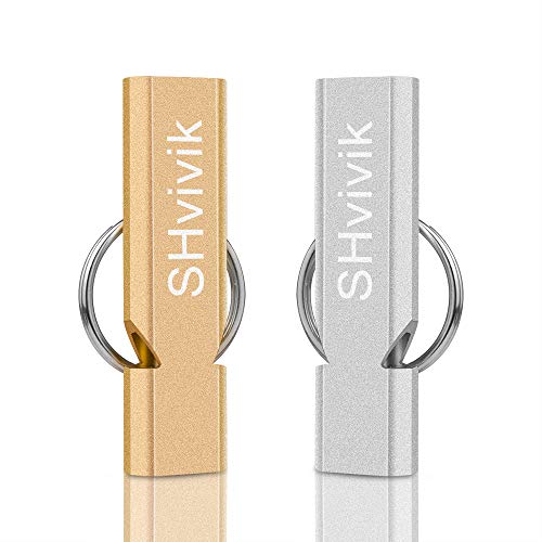 Double-Tube Emergency Survival Whistle - 2 Pack with Lanyards & Keychains