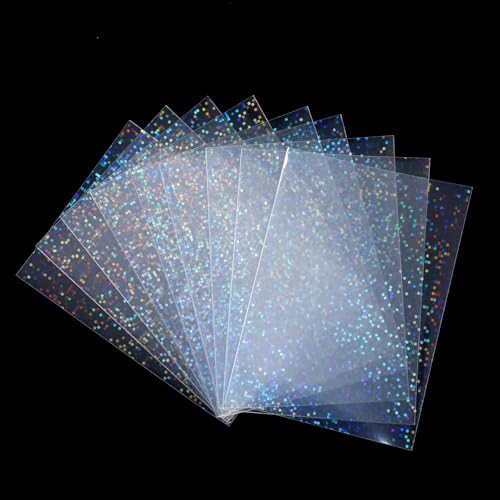 100 Holographic Card Sleeves - Starry Design, 65x90mm