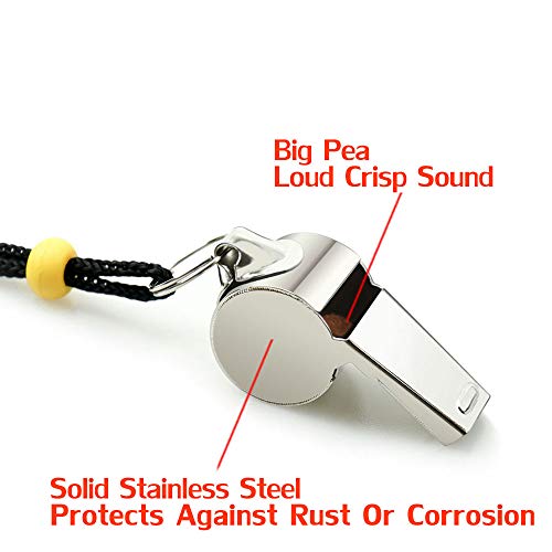 Loud Sports Whistle Set with Lanyard - 8PCS Colorful Whistles