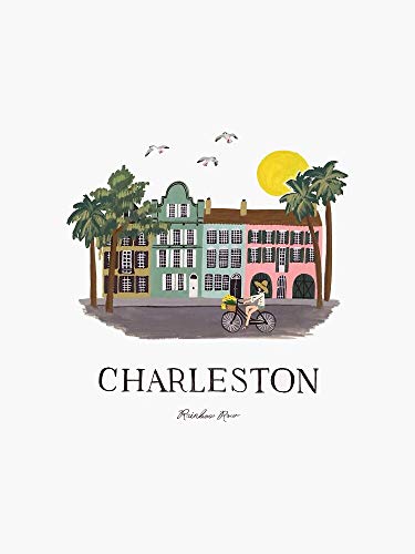 Rainbow Row Charleston South Carolina Vinyl Sticker - Waterproof Decal