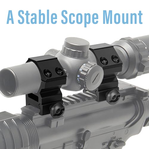 1 Inch Scope Rings Set for Picatinny Rails - 2 Pcs with Wrenches