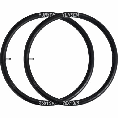 Heavy Duty 26x1 3/8 (37-590) Bike Inner Tube AV32mm Schrader Valve - 2 Pack