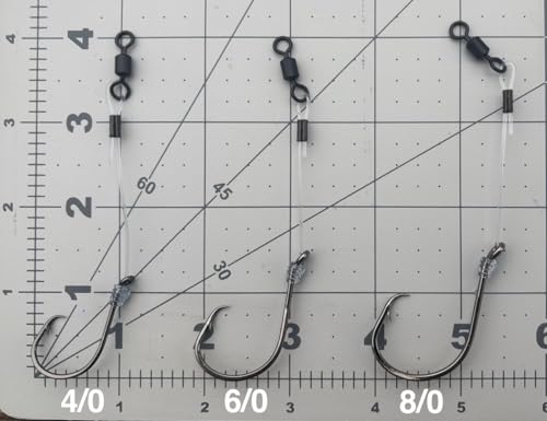 Salt Tide Fishing 3-Pack Fish Finder Rigs for Red Drum Surf Fishing - 4/0 Circle Hook, 100LB Mono
