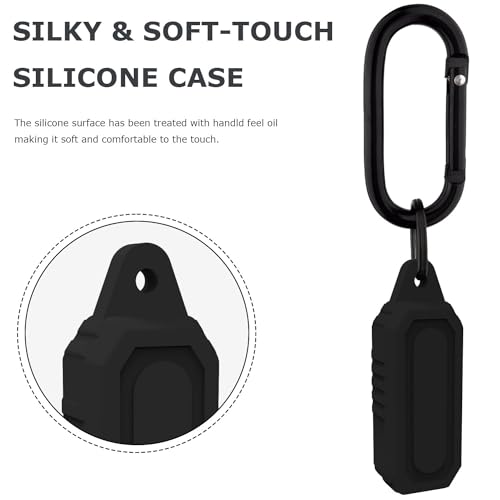 Silicone Case for Go-Tcha with Keychain Carabiner - Black