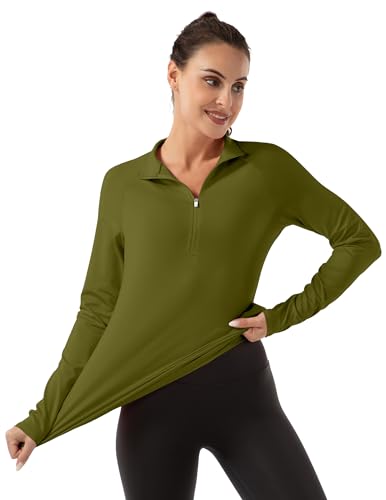 Women's Long Sleeve Polo Shirt - UPF 50+ Sun Protection - Mustard Yellow XS