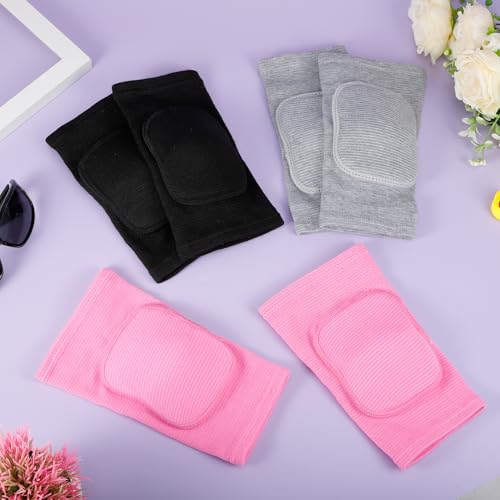 CACASO Kids Knee Pads 3 Pairs X-Small Pink Purple Gray for Sports